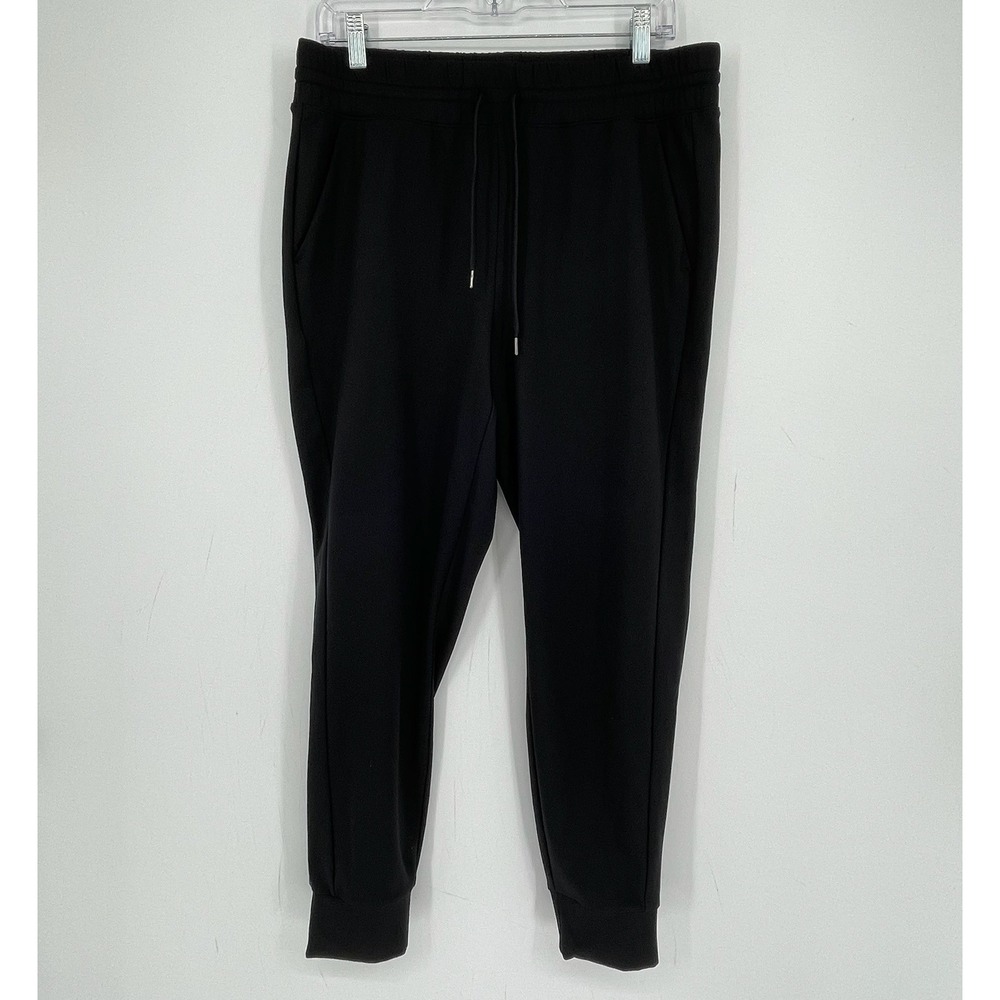 Yogalicious Women's Black Drawstring Polarlux Maya Illusion Jogger Pants Size L